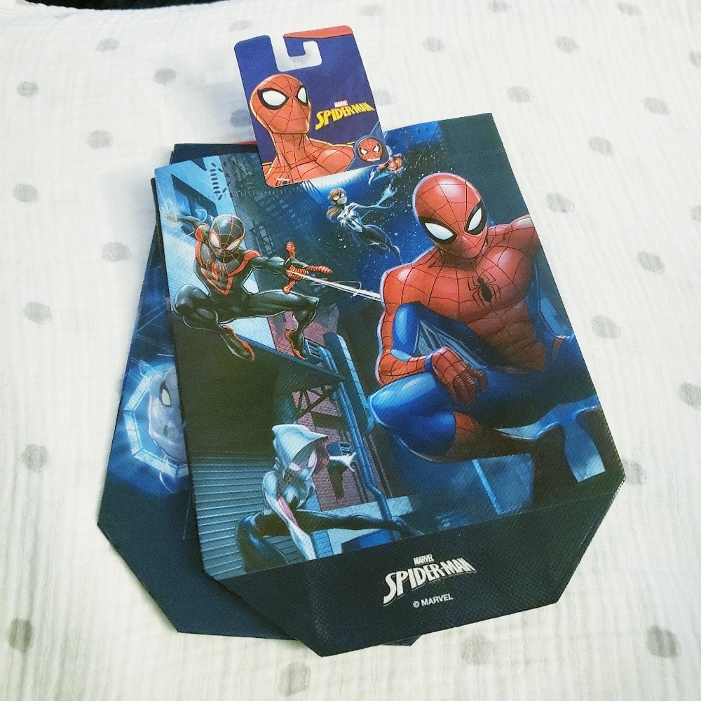 Marvel Spiderman Reusable Small Tote Bags. NWT.